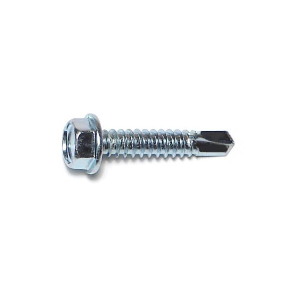 Buildright Self-Drilling Screw, #14 x 1-1/4 in, Zinc Plated Steel Flange Hex Head External Hex Drive, 2000 PK 07784 - main